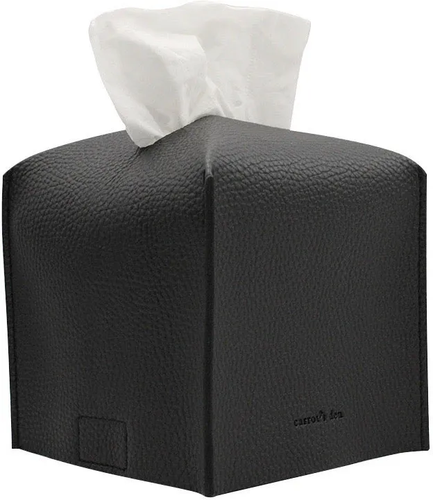 Vegan Leather Tissue Box Cover, Square, 9 Colors