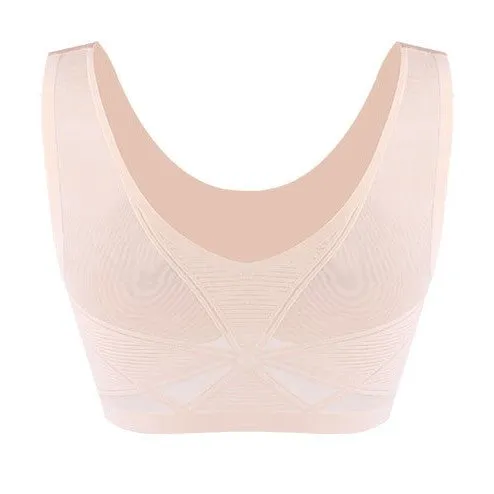 Wireless Comfortable Pull On Bra for Women - Everyday Seamless No Wire Lounge Bralette #11992