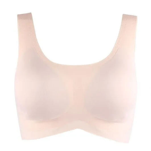 Wireless Comfortable Pull On Bra for Women - Everyday Seamless No Wire Lounge Bralette #11992