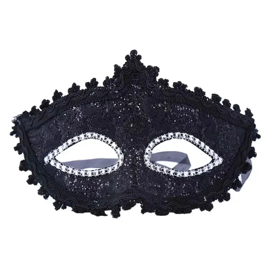 Women Lace Masque Sexy Elegant Masquerade Party Eye Mask  - Black ((Style 3))