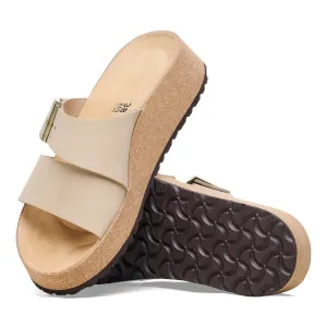 Women's Birkenstock Papillio Almina Nubuck Leather Color: Sandcastle