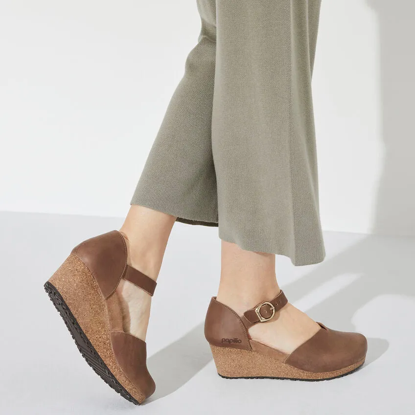 WOMEN'S PAPILLIO BY BIRKENSTOCK MARY WEDGE SANDAL | COGNAC OILED